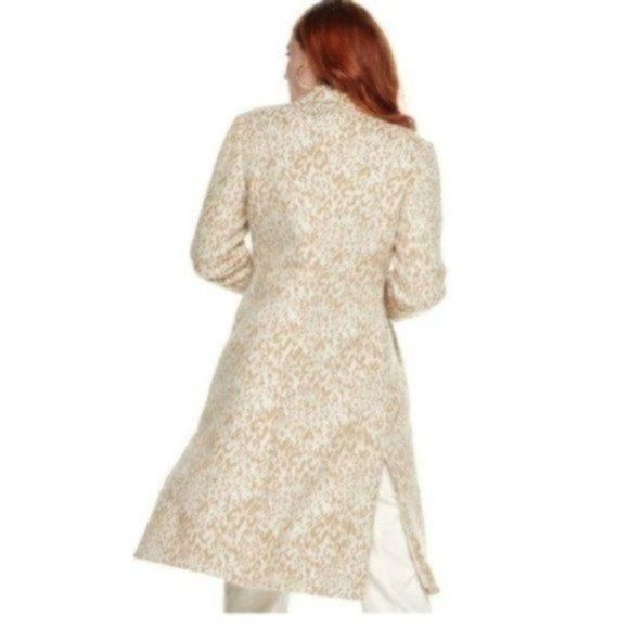 Nine West White Leopard Pea Coat‎ Woman's Small NWT - Picture 2 of 6